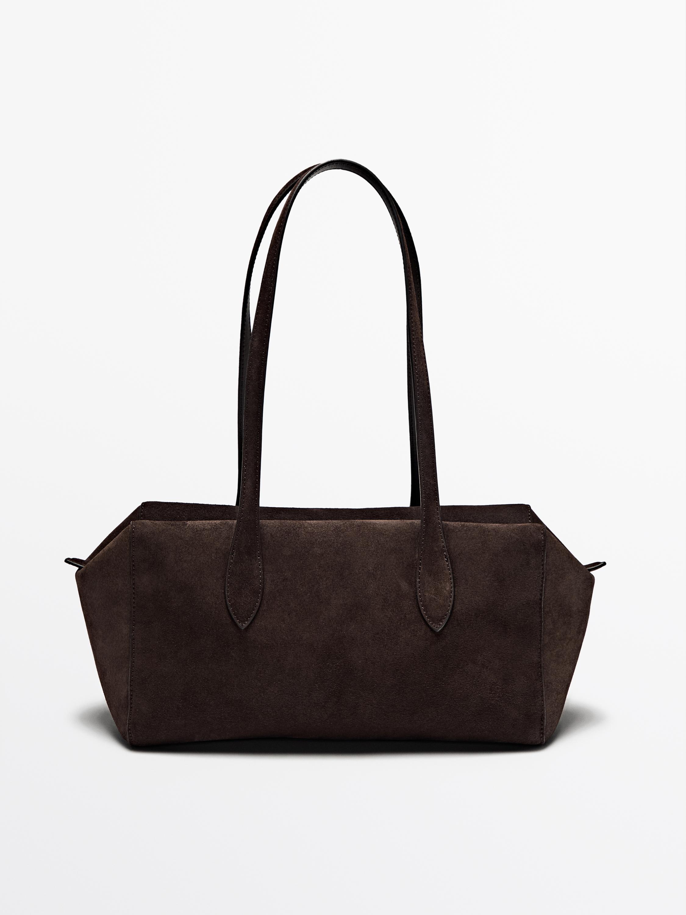 Sac cartable West en croûte de cuir